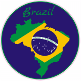 Brazil Flag Circle Decal