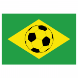 Brazil Soccer Flag Decal
