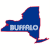 Buffalo New York State Shaped Sticker