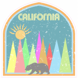 California Bear Retro Decal