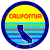California Sunshine Retro Circle Sticker