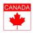 Canada Maple Leaf Square Sticker