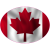 Canadian Maple Leaf Flag Oval Sticker