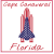 Cape Canaveral Florida Space Shuttle Square Decal
