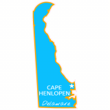 Cape Henlopen Delaware State Shaped Decal