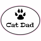 Cat Dad Oval Decal
