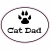 Cat Dad Oval Sticker