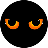 Cat Eyes Black Circle Decal