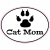 Cat Mom Oval Sticker