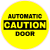 Caution Automatic Door Circle Sticker