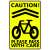 Caution Passing Bike Sign Sticker