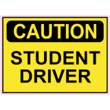 Caution Student Driver Decal