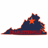 Charlottesville Virginia State Shaped Decal