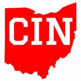 Cincinnati Ohio State Shaped Red Decal
