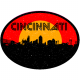 Cincinnati Red Black Oval City Decal