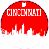 Cincinnati Red Skyline Circle Decal