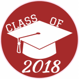 Class Of 2018 Circle Red Decal