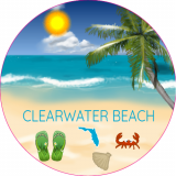 Clearwater Beach Circle Decal