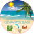 Clearwater Beach Circle Sticker