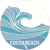 Cocoa Beach Abstract Wave Circle Sticker