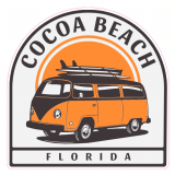 Cocoa Beach Florida Surf Van Decal