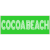 Cocoa Beach Green Retro Sticker