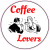 Coffee Lovers Couple Circle Sticker