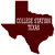 College Station Texas State Shaped Sticker