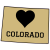 Colorado Heart State Shaped Sticker