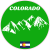 Colorado Mountains State Flag Green Circle Decal