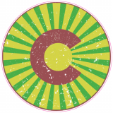 Colorado Sunbeam Retro Circle Decal