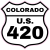 Colorado U.S. Route 420 Road Sign Sticker