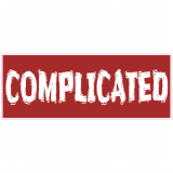 Complicated Funny Red Decal