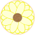 Daisy Flower Circle Sticker