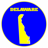 Delaware State Blue Circle Decal
