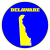 Delaware State Blue Circle Sticker