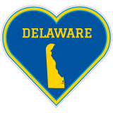 Delaware State Heart Shaped Decal