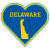 Delaware State Heart Shaped Sticker
