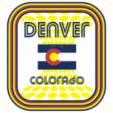 Denver Colorado Retro Decal