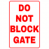 Do Not Block Driveway Decal