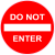 Do Not Enter Red Circle Sticker