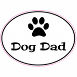 Dog Dad Oval Decal