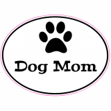 Dog Mom Oval Decal