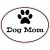 Dog Mom Oval Sticker