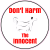 Don’t Harm The Innocent Cat and Dog Circle Sticker