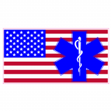 EMS American Flag Decal