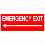 Emergency Exit Left Arrow Decal