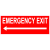 Emergency Exit Left Arrow Sticker