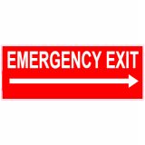 Emergency Exit Right Arrow Decal