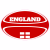 England Red Rugby Ball Sticker